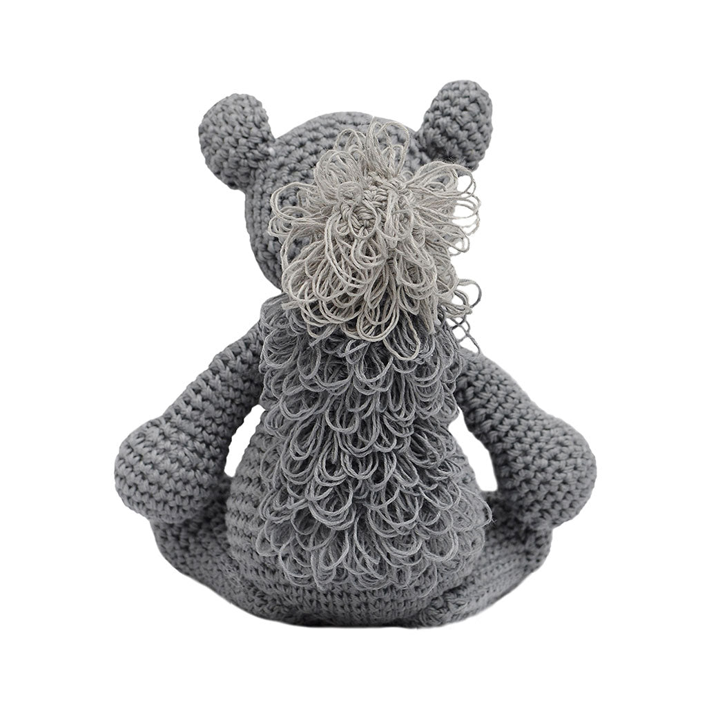 Grey Squirrel Handmade Amigurumi Stuffed Toy Knit Crochet Doll VAC