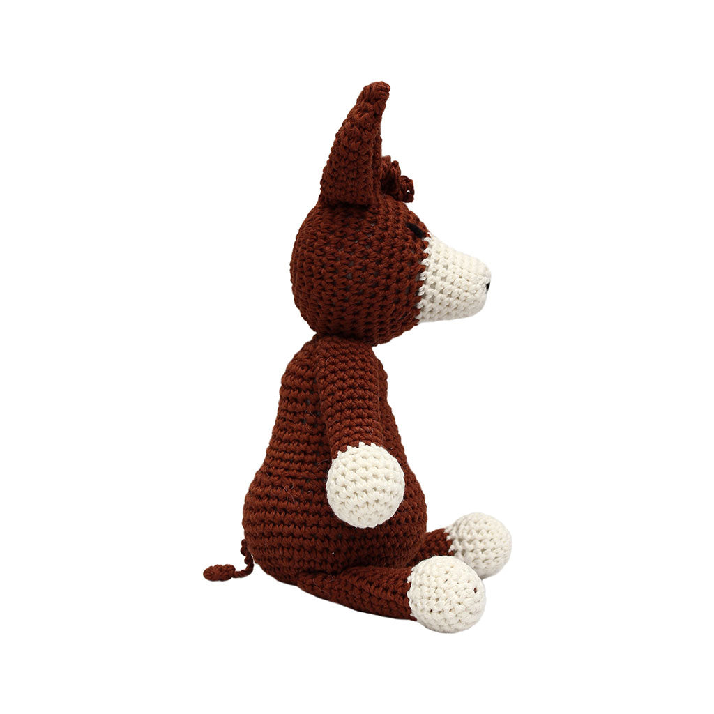 Dark brown Donkey Handmade Amigurumi Stuffed Toy Knit Crochet Doll VAC