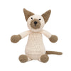 Cream-brown Wild Cat Handmade Amigurumi Stuffed Toy Knit Crochet Doll VAC