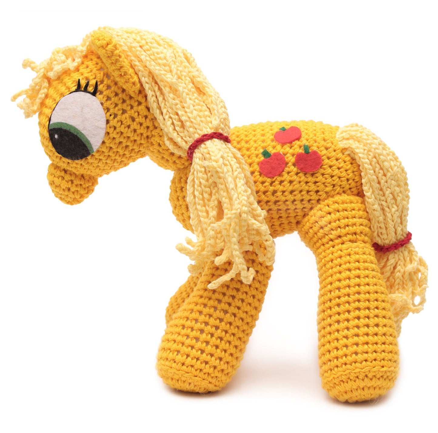Applejack Pony Handmade Amigurumi Stuffed Toy Knit Crochet Doll VAC