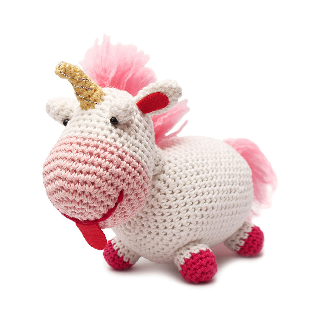 Multicolor Unicorn Handmade Amigurumi Stuffed Toy Knit Crochet Doll VAC