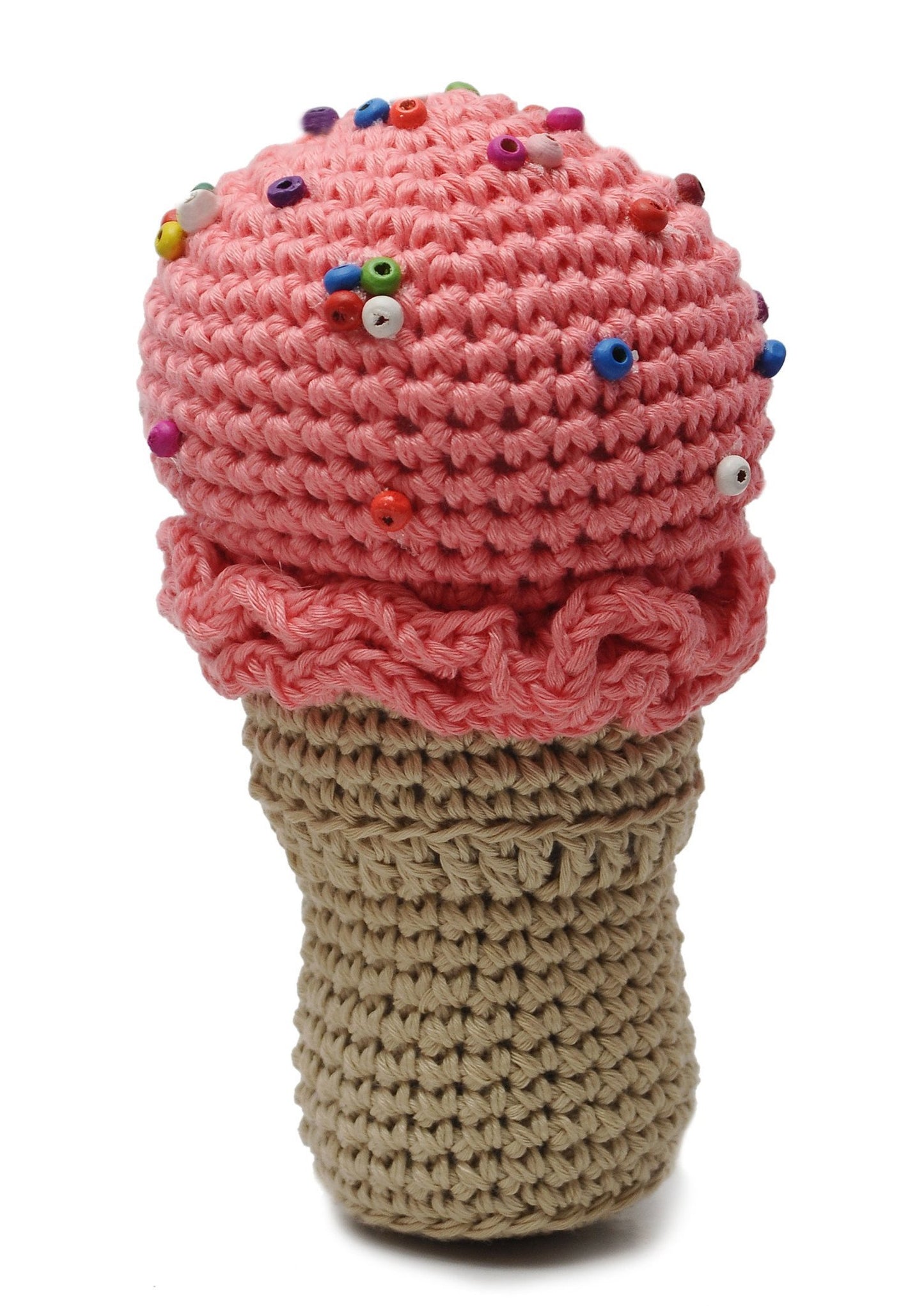 2-Flavor Scoop Ice Cream Handmade Amigurumi Stuffed Toy Knit Crochet Doll VAC