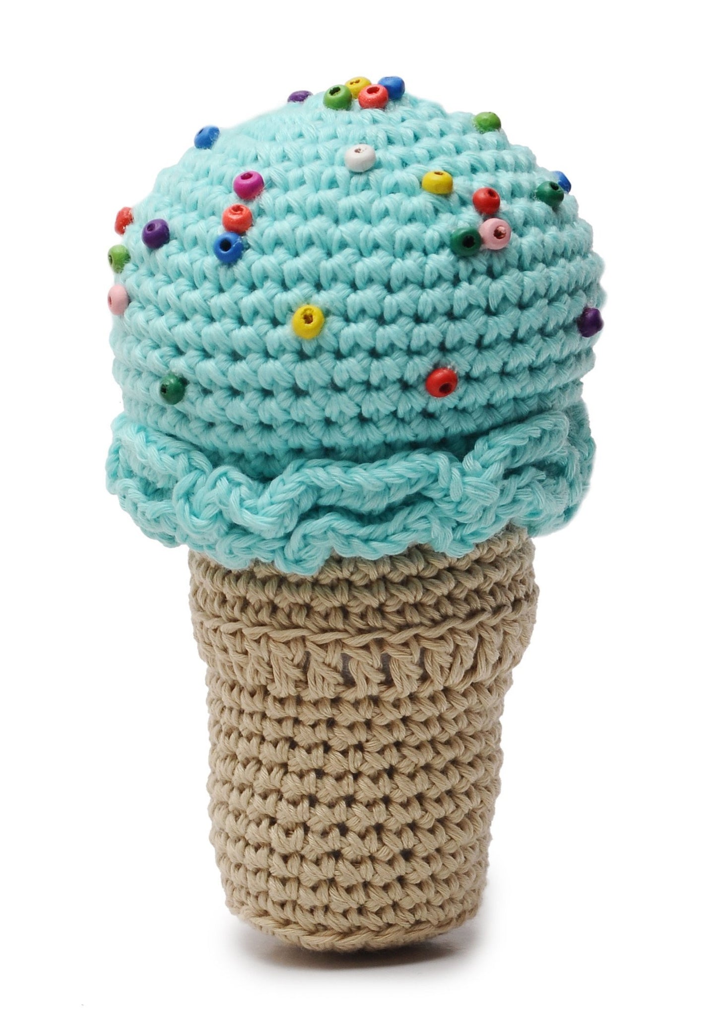 2-Flavor Scoop Ice Cream Handmade Amigurumi Stuffed Toy Knit Crochet Doll VAC