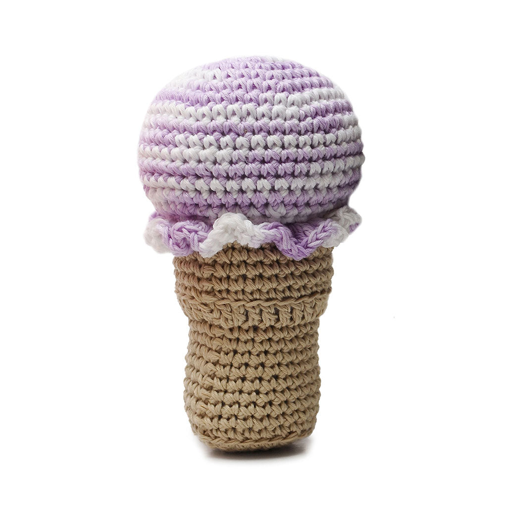 2-Flavor Scoop Ice Cream Handmade Amigurumi Stuffed Toy Knit Crochet Doll VAC