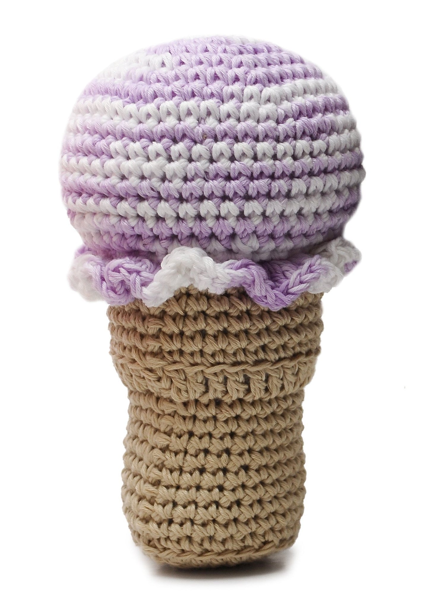 2-Flavor Scoop Ice Cream Handmade Amigurumi Stuffed Toy Knit Crochet Doll VAC