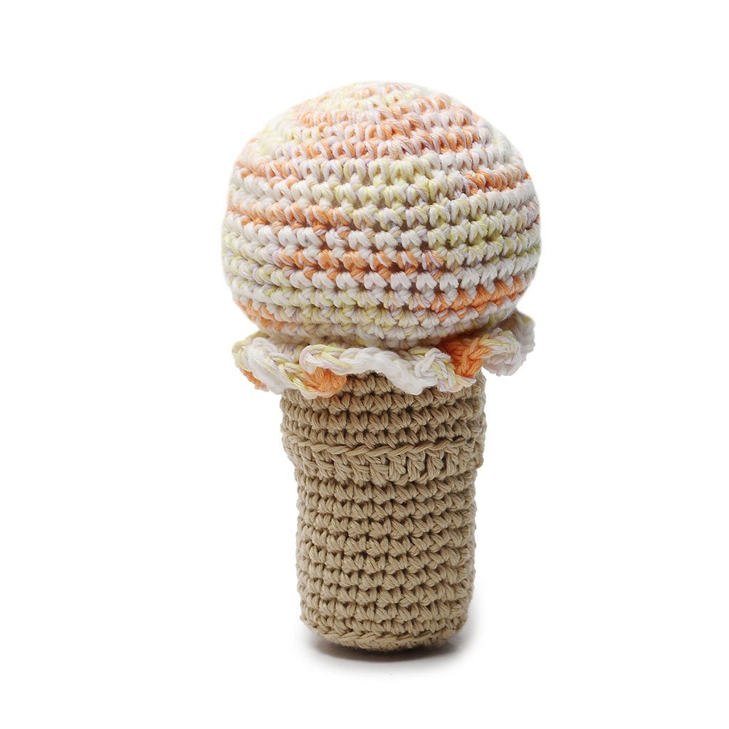 2-Flavor Scoop Ice Cream Handmade Amigurumi Stuffed Toy Knit Crochet Doll VAC