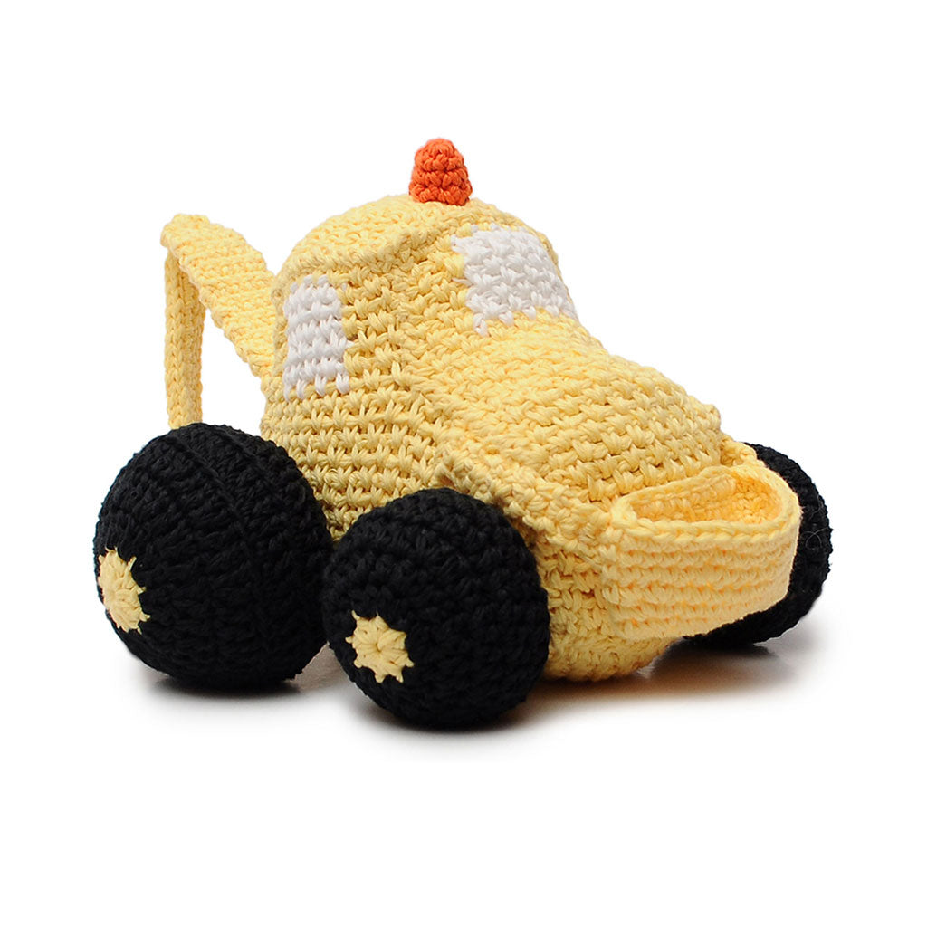 Yellow Digger Handmade Amigurumi Stuffed Toy Knit Crochet Doll VAC