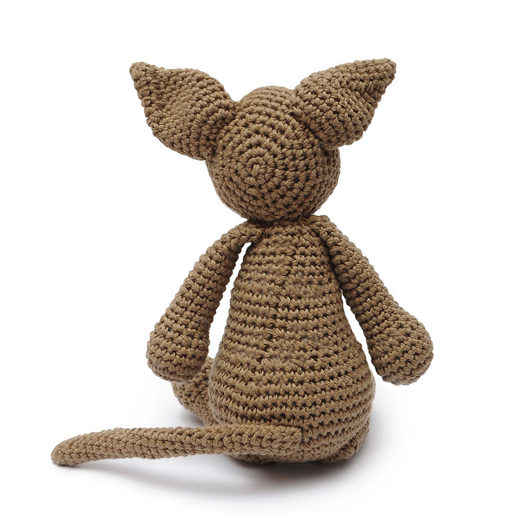 Brown Fox Handmade Amigurumi Stuffed Toy Knit Crochet Doll VAC