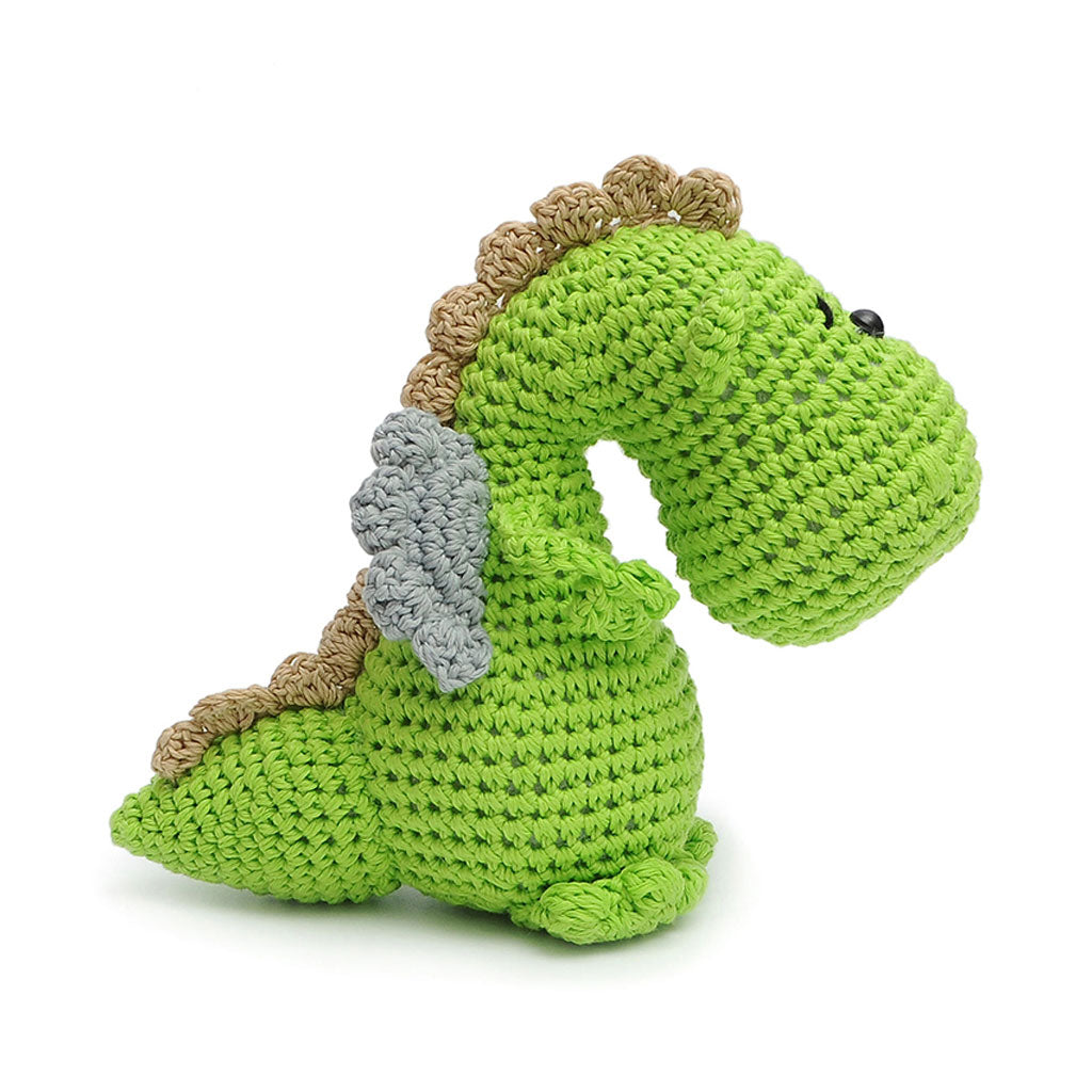 Green Dragon Handmade Amigurumi Stuffed Toy Knit Crochet Doll VAC