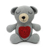 Grey Sleepy bear Handmade Amigurumi Stuffed Toy Knit Crochet Doll VAC