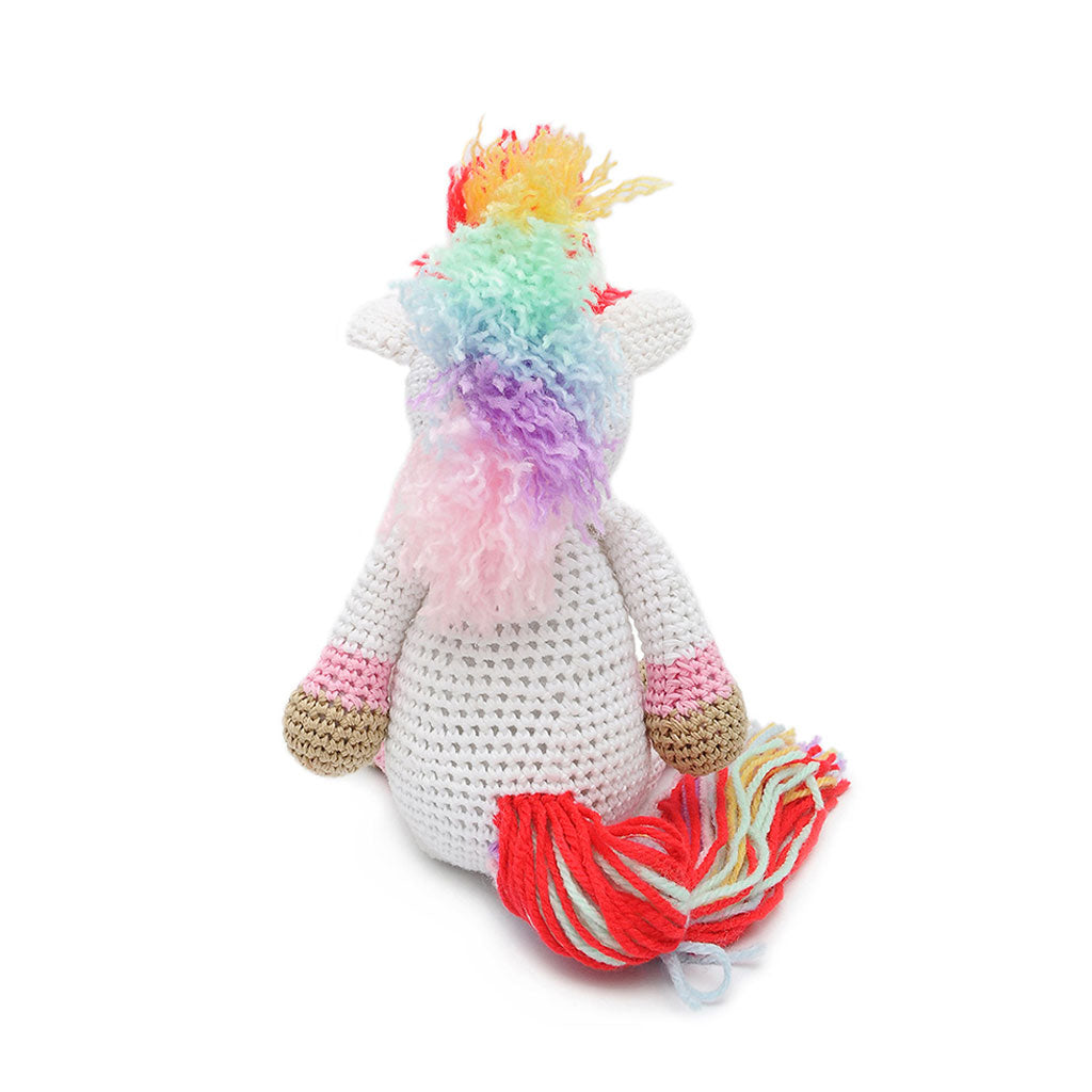 Multicolor Unicorn Handmade Amigurumi Stuffed Toy Knit Crochet Doll VAC