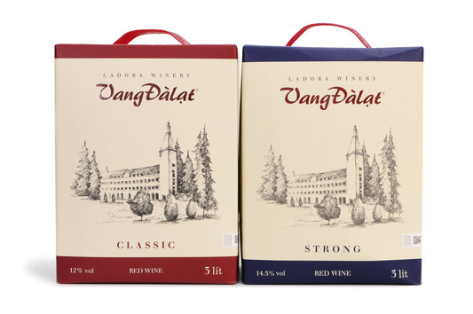 Vang Dalat Wine Box Classic  or Strong Vietnamese Wine 3 Liter