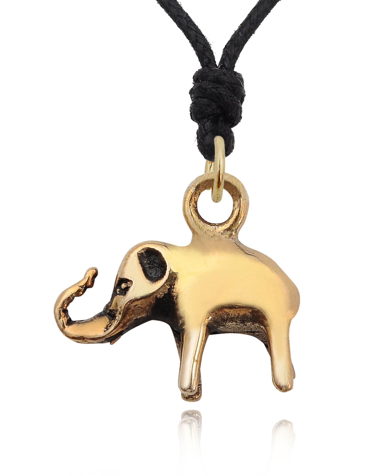 Elephant Handmade 92.5 Sterling Silver Gold Brass Necklace Pendant Jewelry