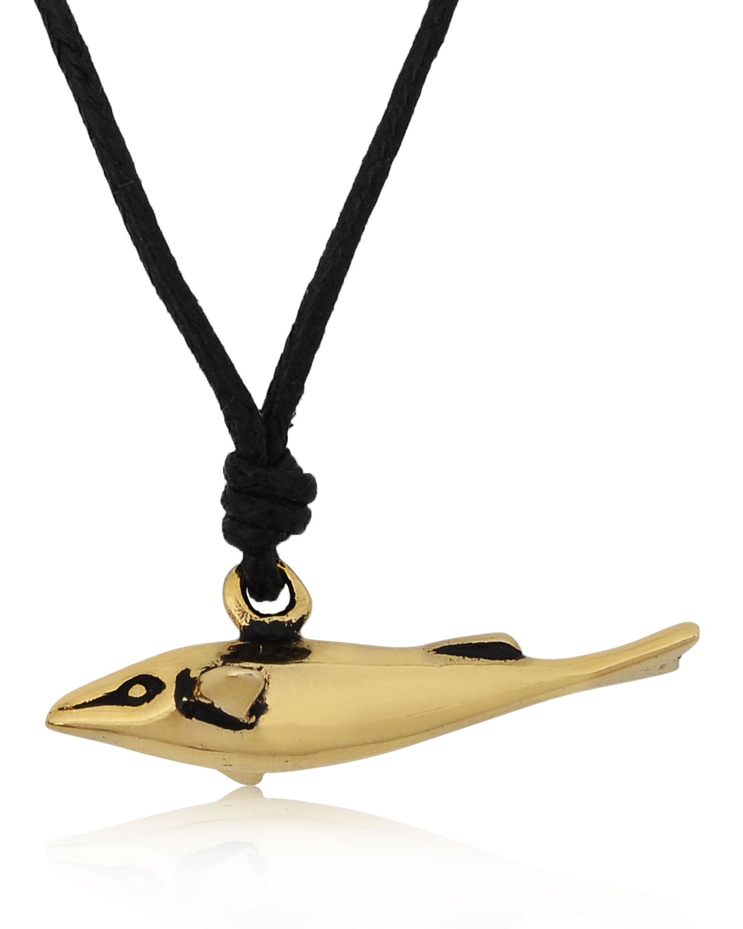 Handmade Dolphin Sterling-silver Brass Charm Necklace Pendant Jewelry
