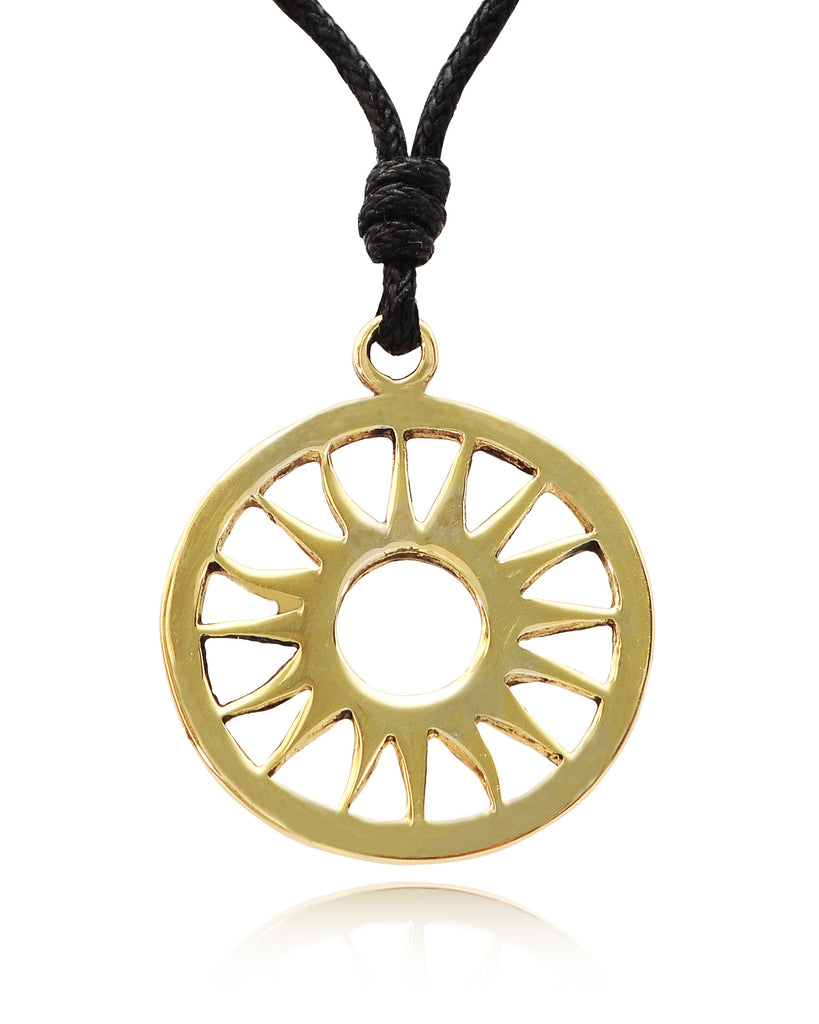 New Buddha Wheel 92.5 Sterling-silver Pewter Brass Charm  Necklace Pendant Jewelry