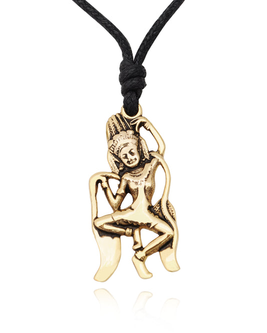 Apsara Silver Pewter Charm Necklace Pendant Jewelry
