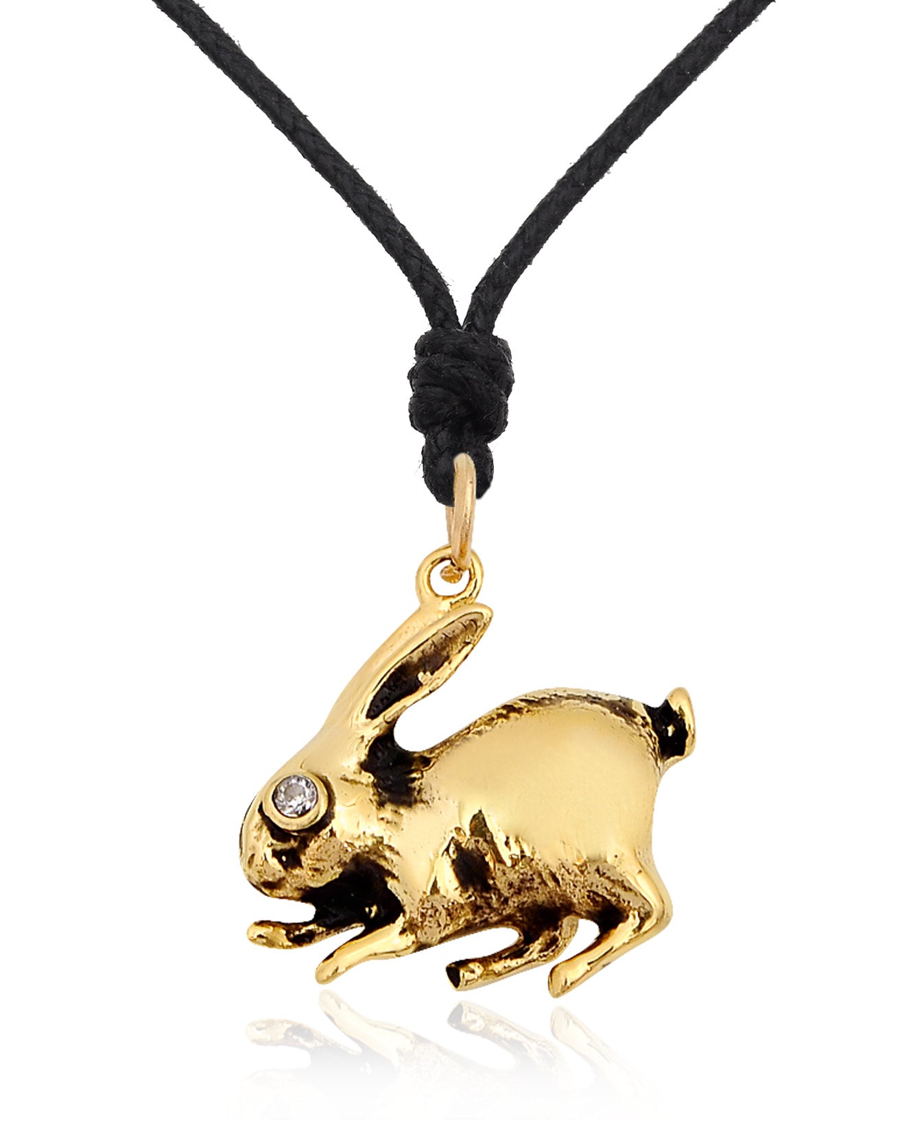 Rabbit Handmade Brass Necklace Pendant Jewelry