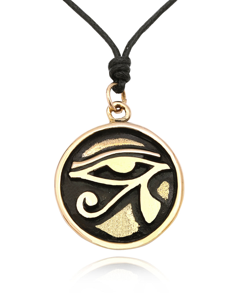Eye of Ra - Ancient Egypt Handmade Silver Brass Pewter Necklace Pendant Jewelry