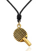Racket Ping Pong 92.5 Sterling Silver Gold Brass Pewter Necklace Pendant Jewelry