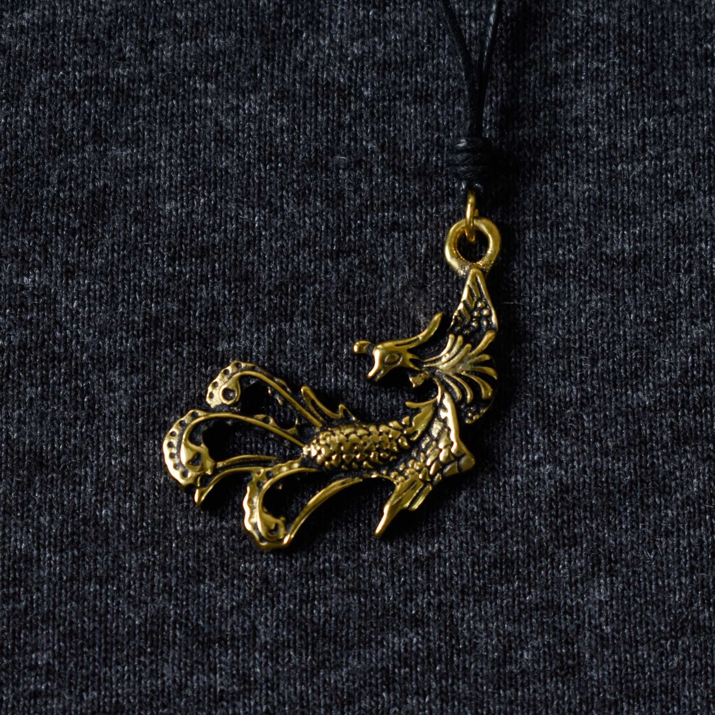Phoenix Bird Dragon Handmade Brass Necklace Pendant Jewelry