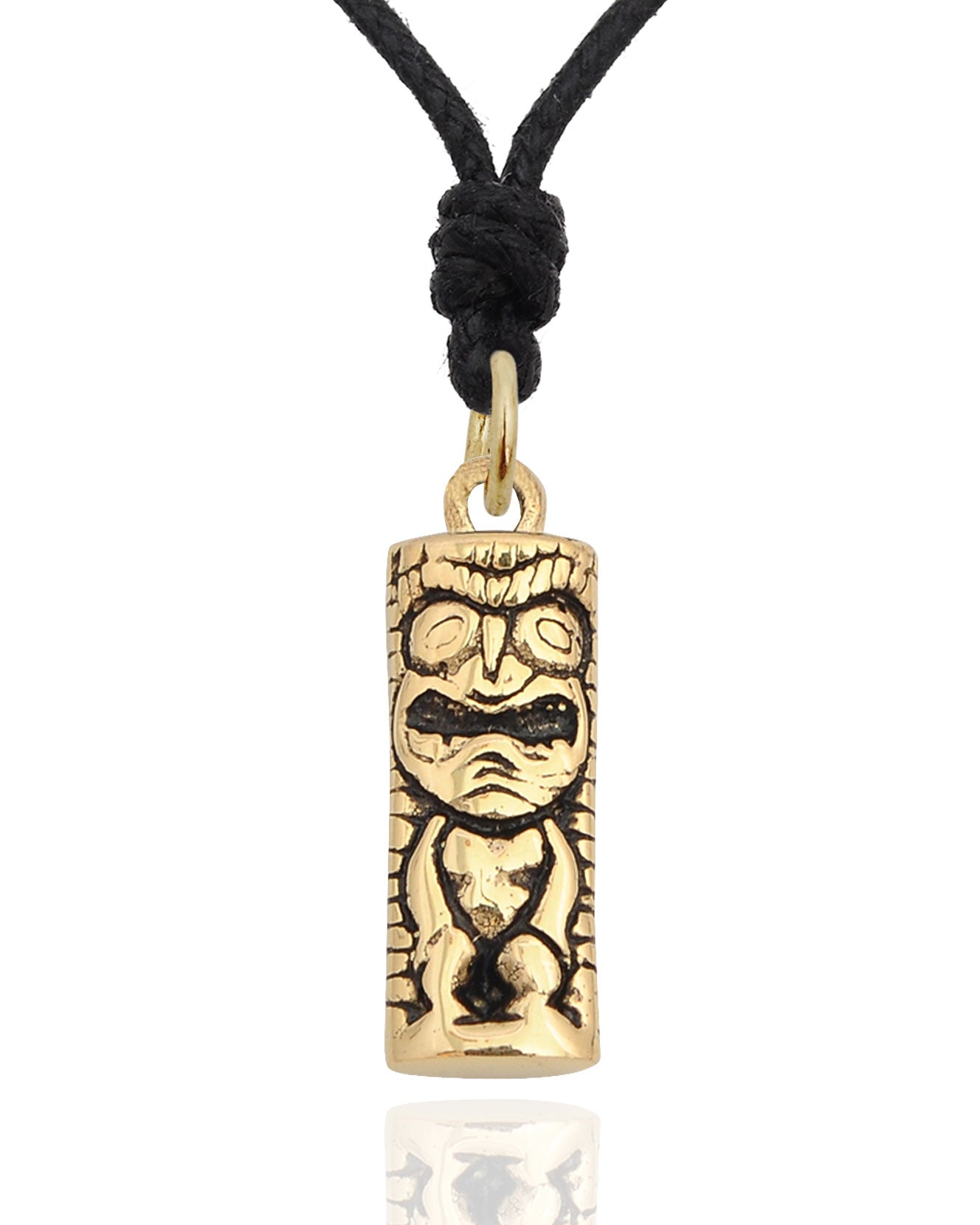 Hawaiian God 92.5 Sterling Silver Gold Brass Necklace Pendant Jewelry