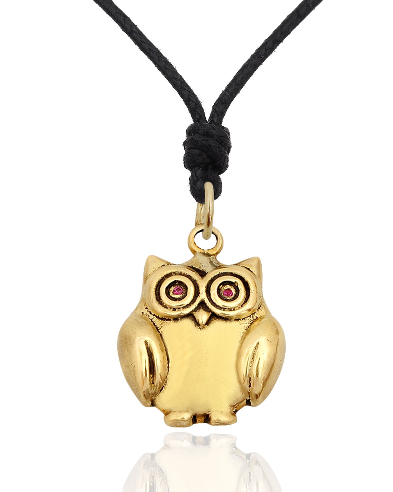 Lovely Owl Bird Handmade Brass Necklace Pendant Jewelry