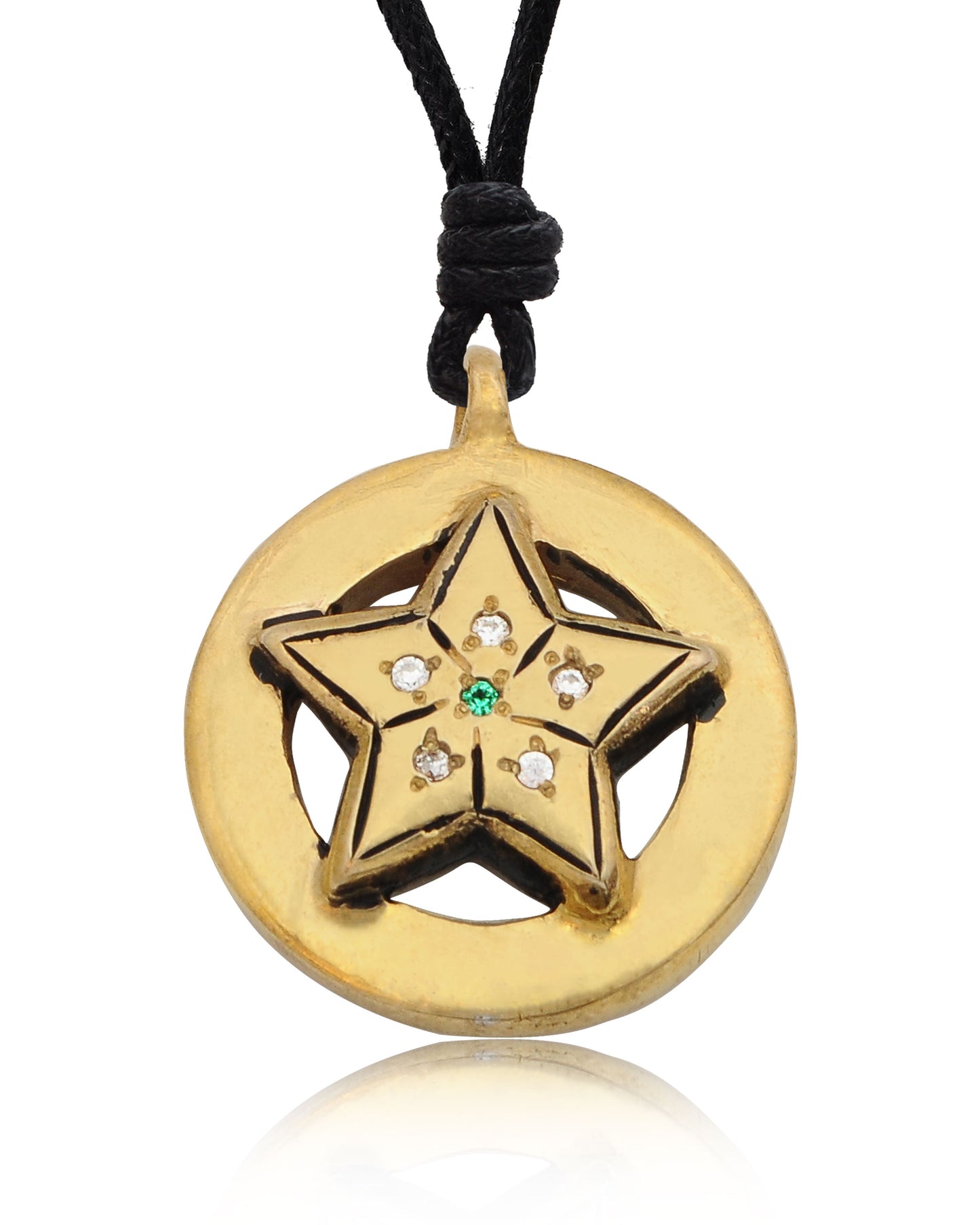 Cominist Star Handmade Brass Necklace Pendant Jewelry