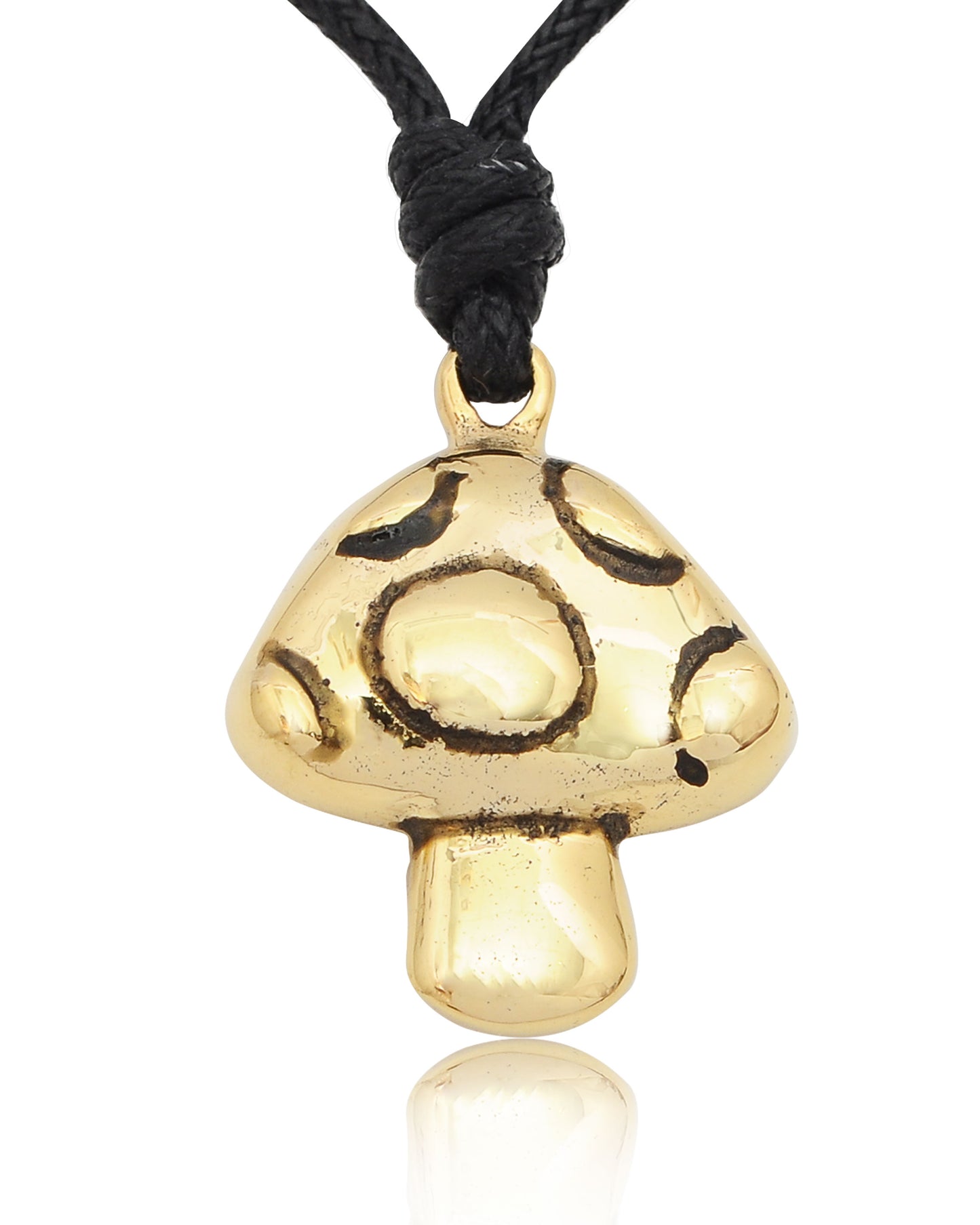 Mushroom Handmade Brass Necklace Pendant Jewelry