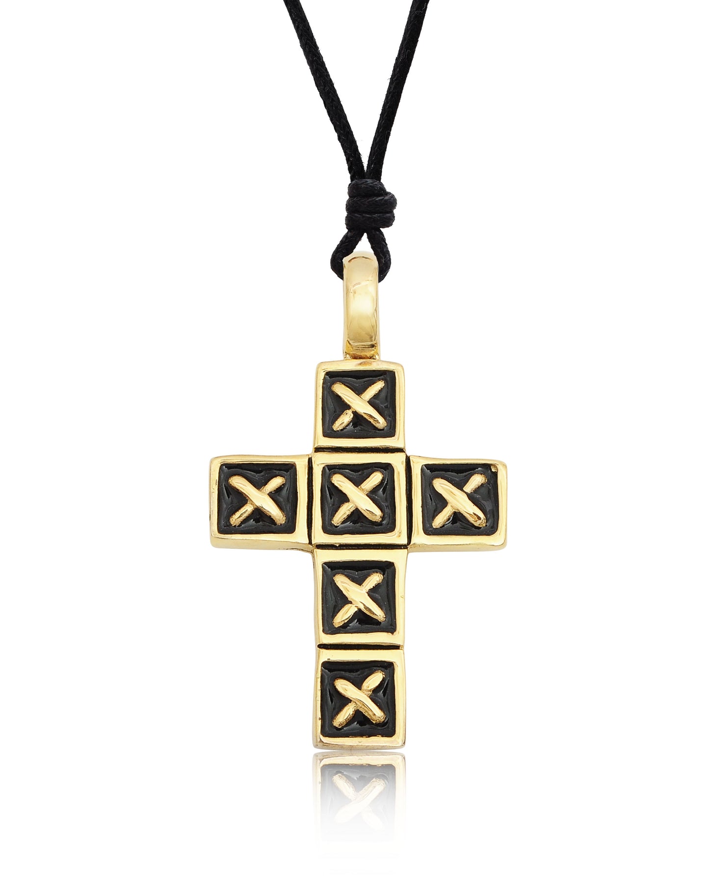 Gothic Templar Cross Silver Pewter Gold Brass Charm Necklace Pendant Jewelry