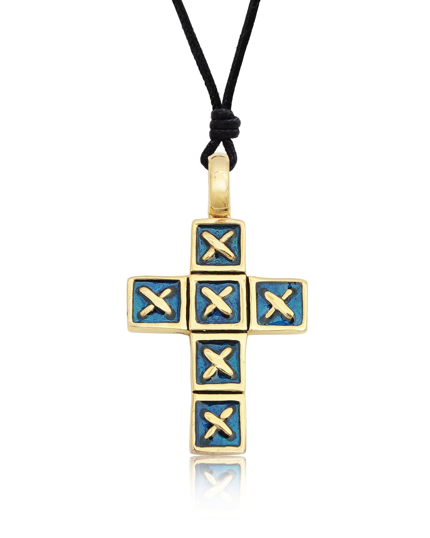 Gothic Templar Cross Silver Pewter Gold Brass Charm Necklace Pendant Jewelry