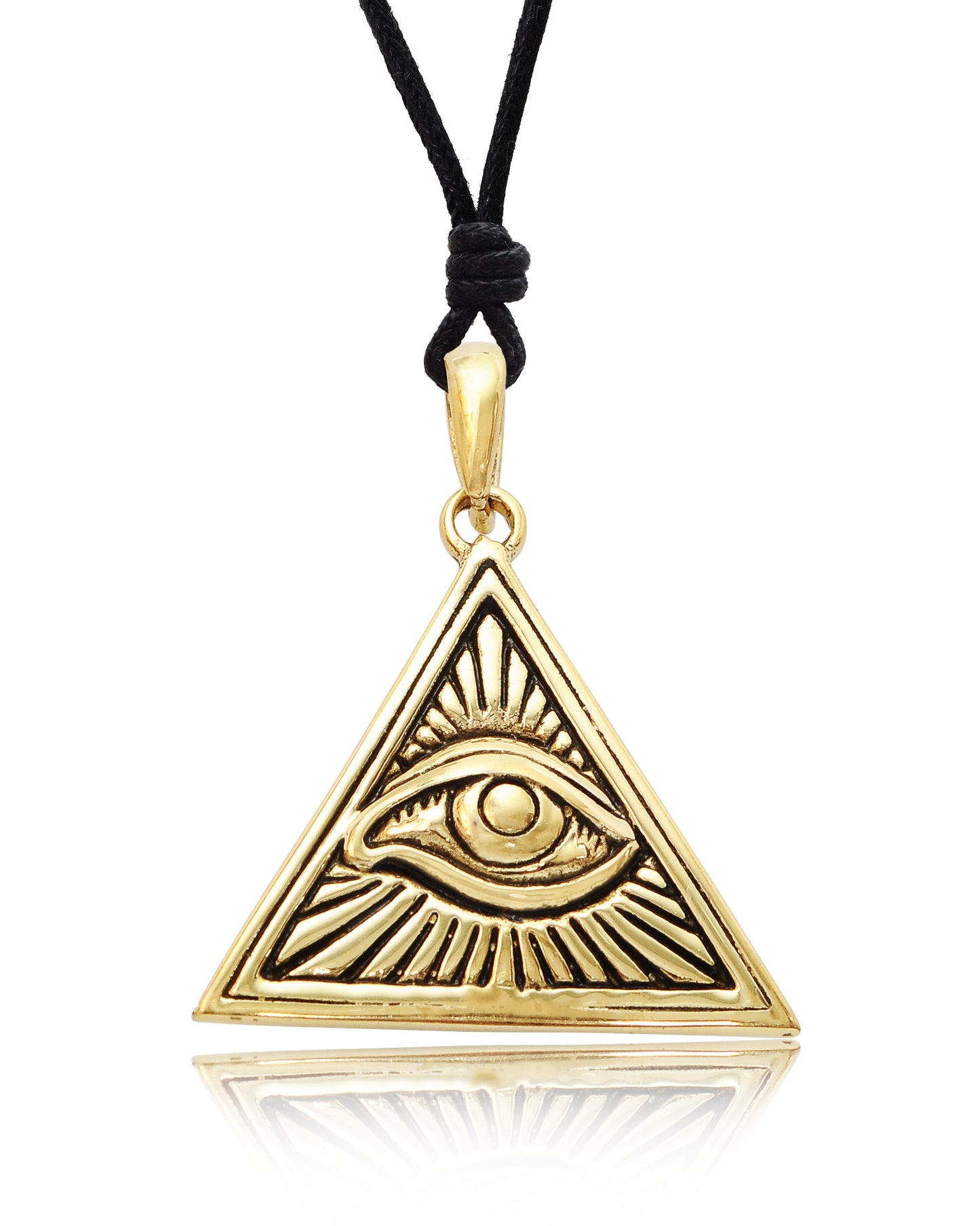 Eye Of Providence 92.5 Sterling Silver Pewter Brass Necklace Pendant Jewelry