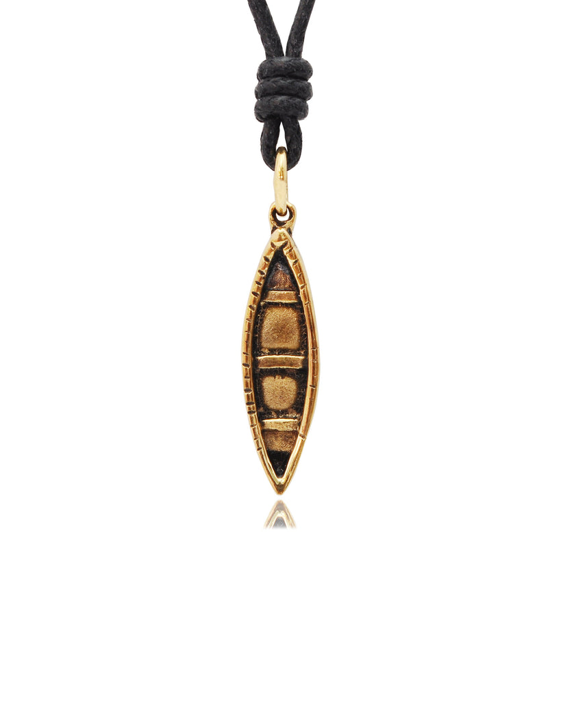 Boat Kayak Canoe Silver Pewter Gold Brass Charm Necklace Pendant Jewelry