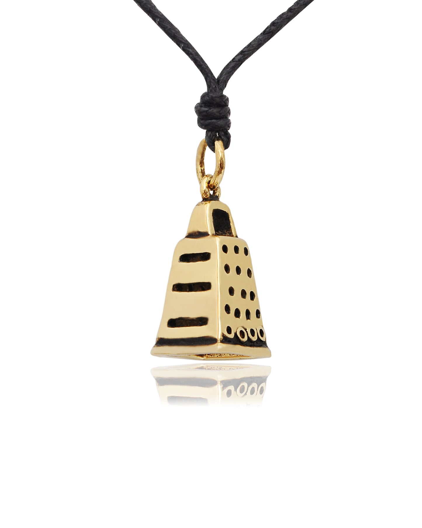 Cheese Grater Chef Brass Gold Charm Necklace Pendant Jewelry