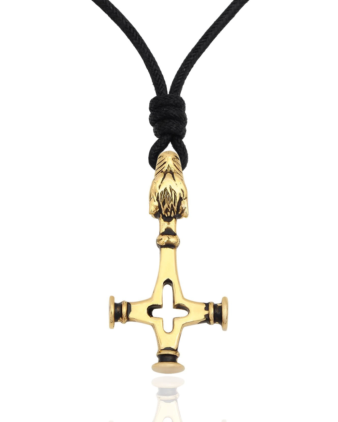 God's Hammer Mjolnir 92.5 Sterling Silver Pewter Brass Necklace Pendant Jewelry