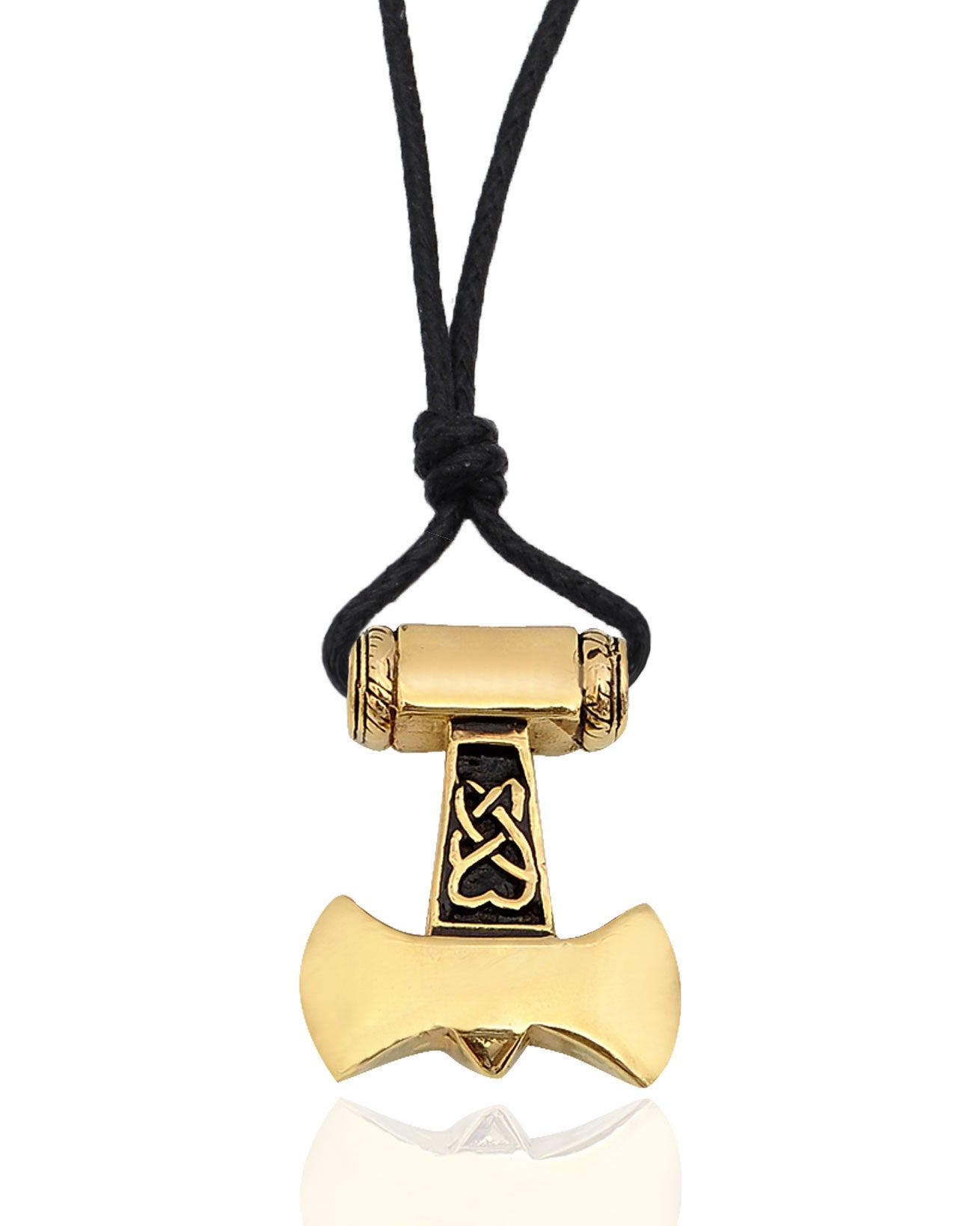 God's Hammer Mjolnir 92.5 Sterling Silver Brass Necklace Pendant Jewelry