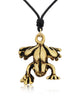 Frog Toad Prince 92.5 Sterling Silver Gold Brass Charm Necklace Pendant Jewelry (Copy)