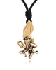 Squid Sea Life Silver Pewter Gold Brass Charm Necklace Pendent Jewelry