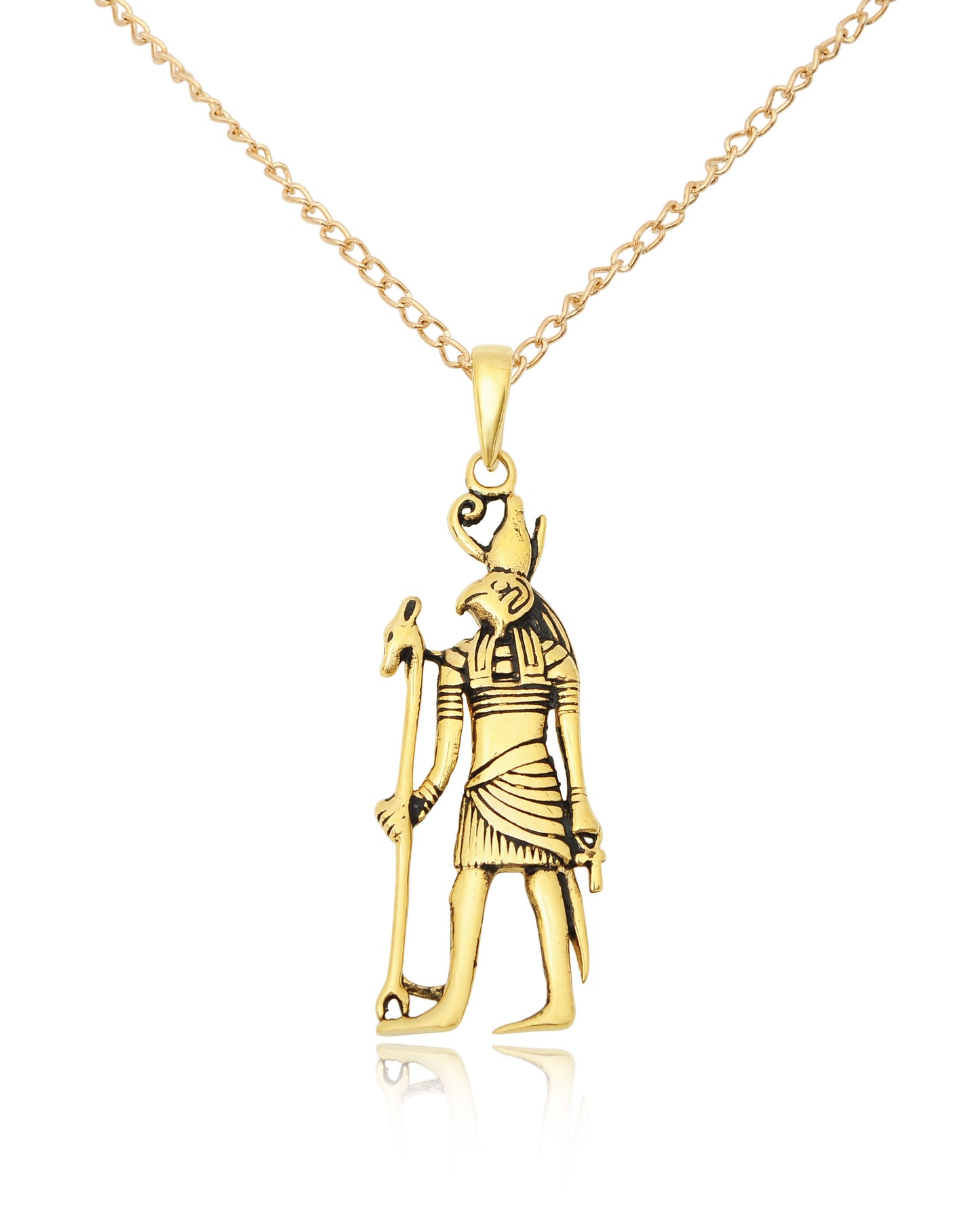 Egyptian God&Goddess 92.5 Sterling Silver Brass Necklace Pendant Jewelry