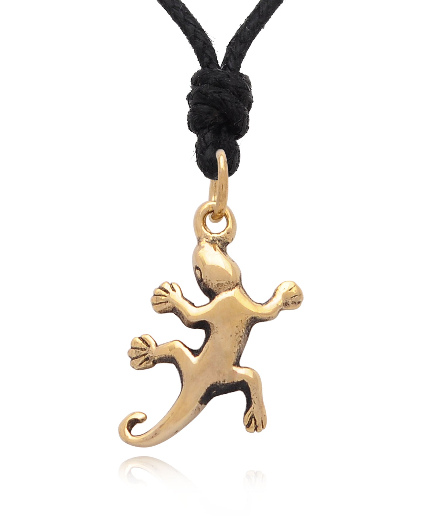 Lizard Reptile Handmade 92.5 Sterling Silver Brass Necklace Pendant Jewelry