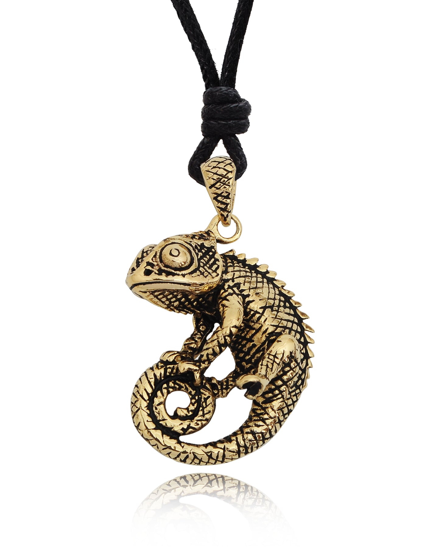 New Lizard Reptile 92.5 Sterling Silver Gold Brass Charm Necklace Pendant Jewelry