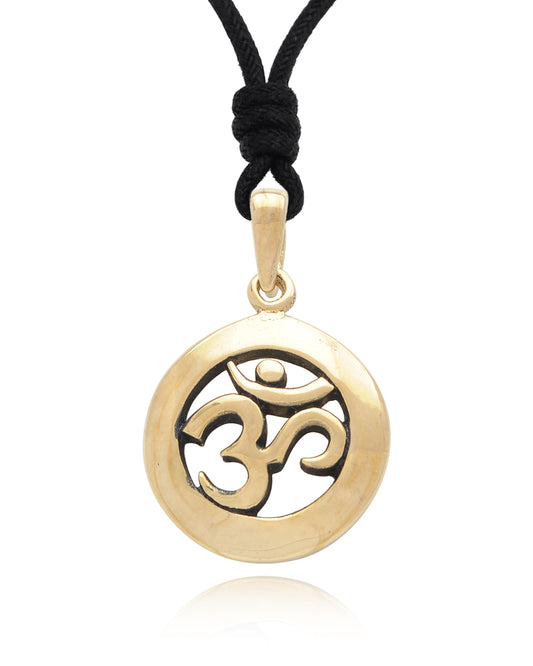 Trendy Hindu Om Ohm 92.5 Sterling Silver Pewter Brass Necklace Pendant Jewelry