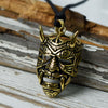 Devil Worshiper Satan Mask 925 Sterling Silver Gold Brass Necklace Jewelry