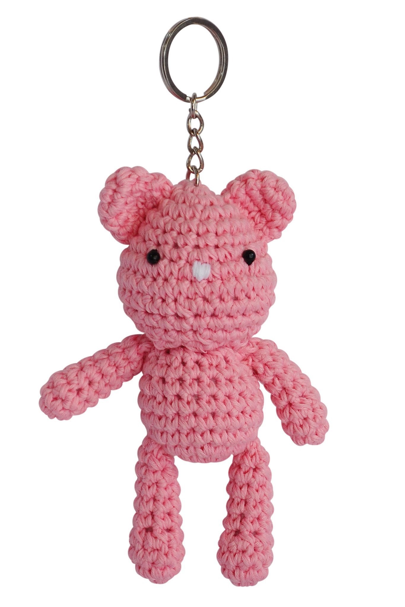 Teddy Bear Handmade Amigurumi Crochet Stuffed Keychains Keyrings VKC