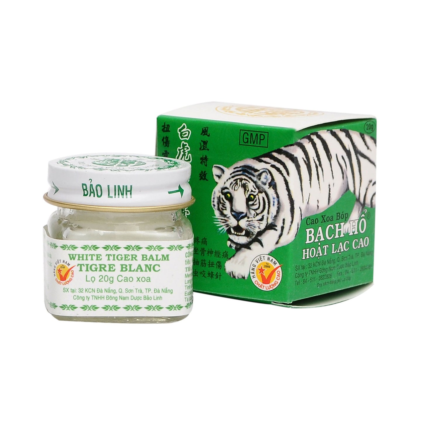 Bach Ho Vietnam 20g white tiger balm for Headache, Muscular Pains