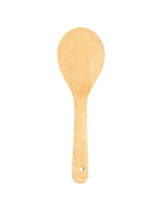 A Handcrafted Coconut Wood Round Mini Spatula - Great Addition To Your Kitchen