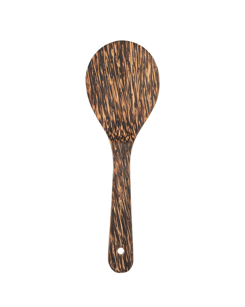 A Handcrafted Coconut Wood Round Mini Spatula - Great Addition To Your Kitchen