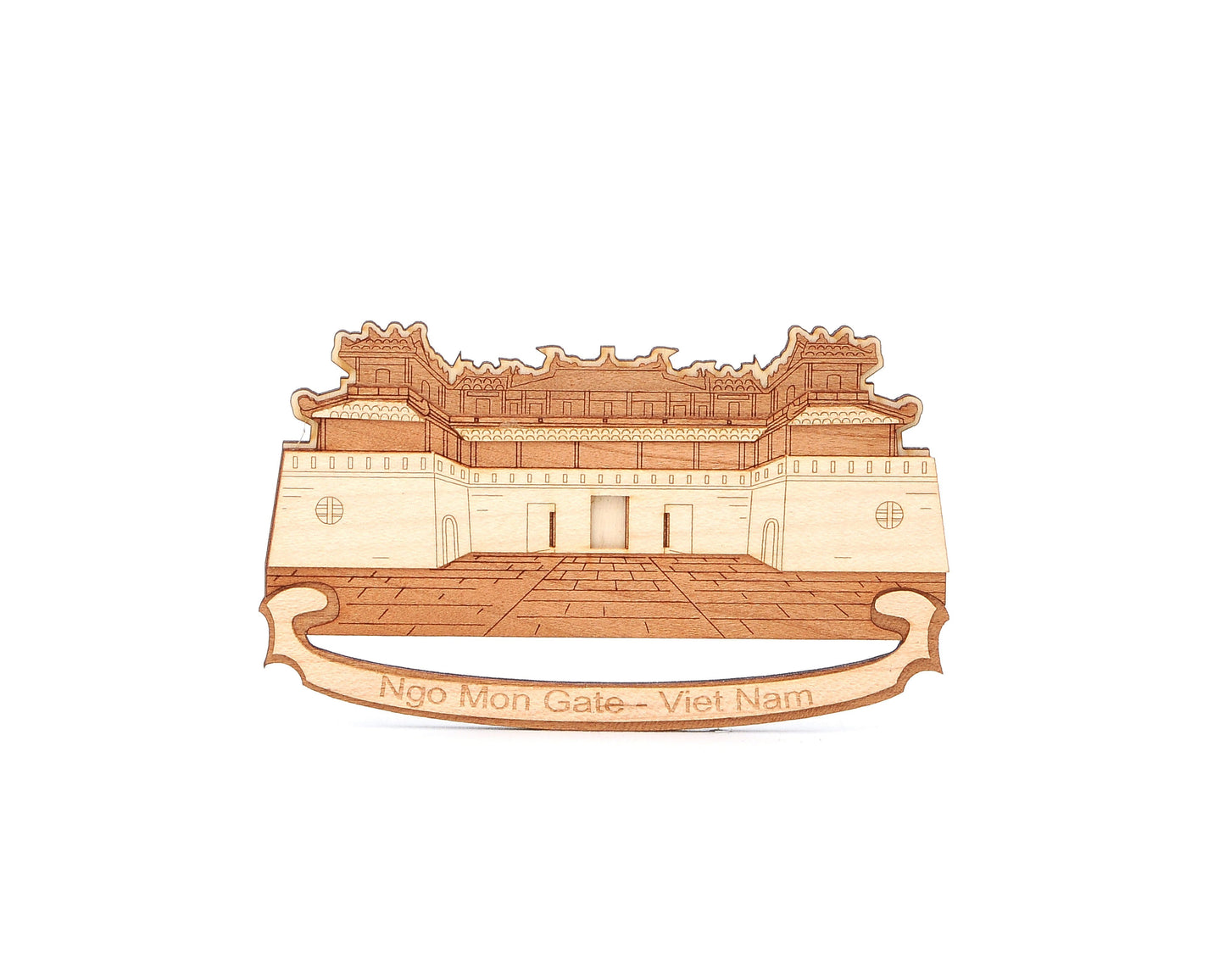 Famous Vietnamese Places Handmade Wooden Fridge Magnets Collection