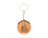 Vietnamese Symbols Handmade Circle Wooden Key Chains