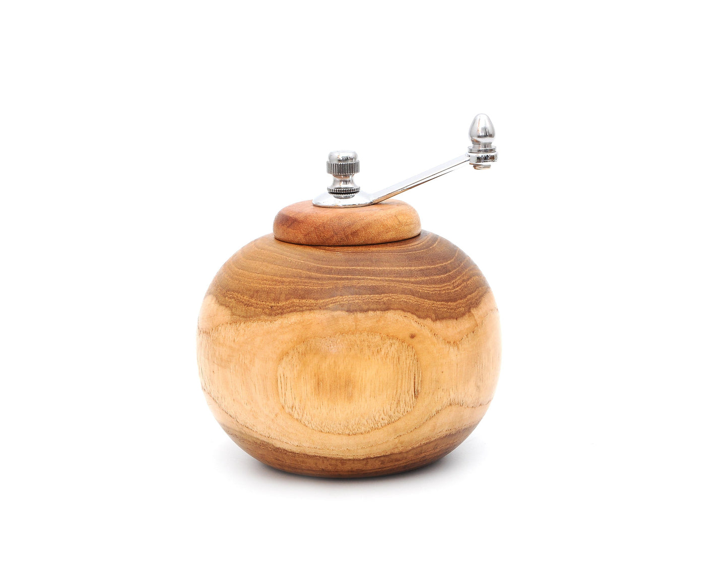 Coconut Wood Round-shape Pepper Mill Pepper and Salt Grinder