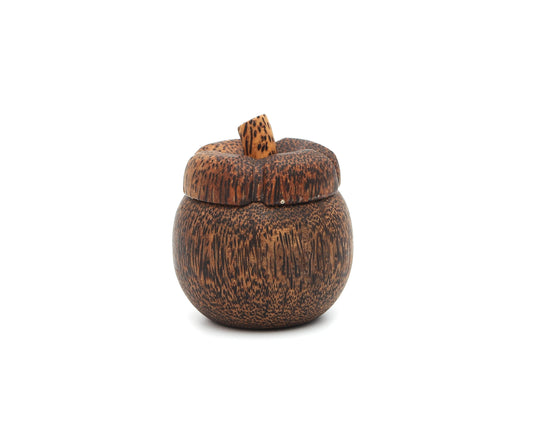 Coconut Wood Spice Jars – Unique Mangosteen Shape